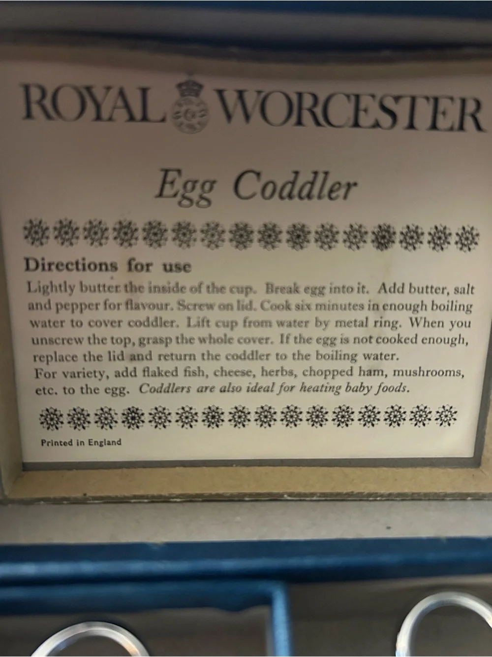 Royal Worcester Egg Coddlers , set of 2